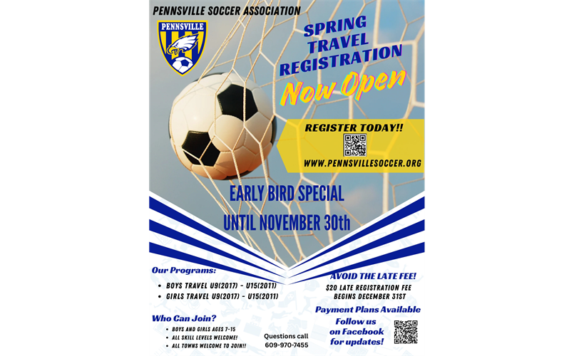 Register now for spring travel soccer